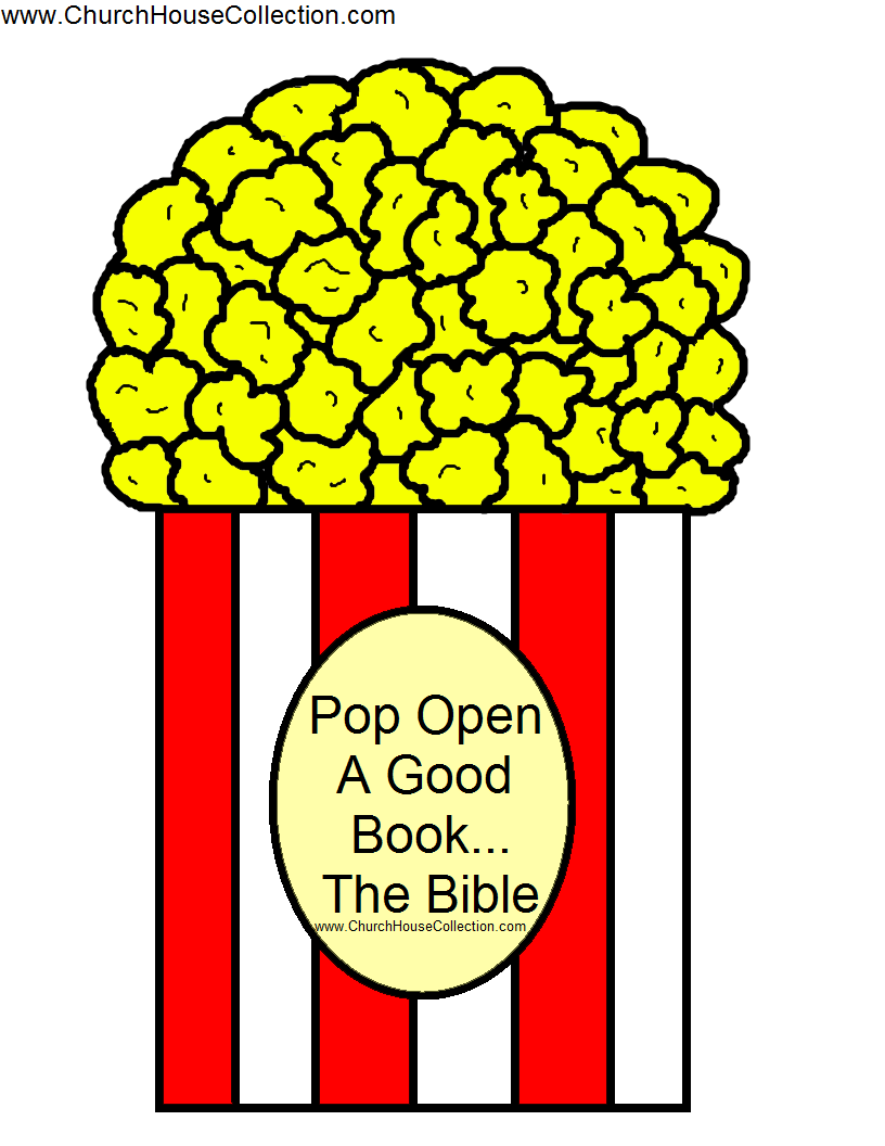 Pop Open A Good Book The Bible Popcorn Template